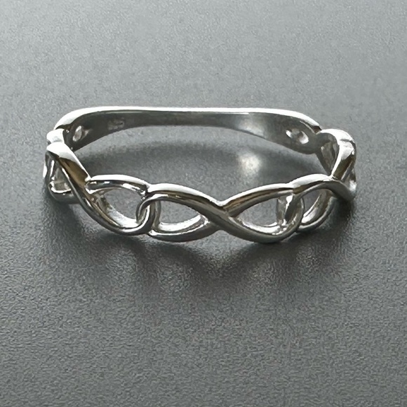 Sterling Silver Dainty Infinity Ring - Picture 6 of 10